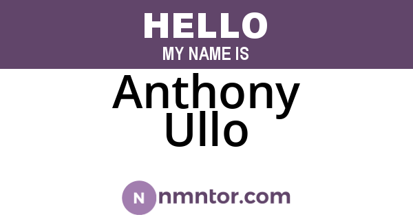 Anthony Ullo