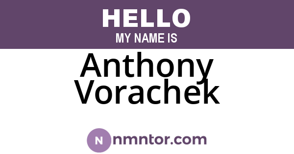 Anthony Vorachek