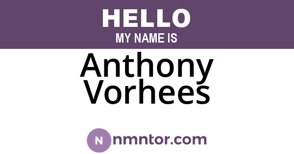 Anthony Vorhees