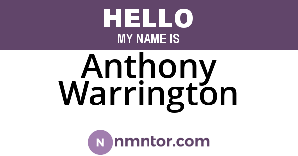 Anthony Warrington