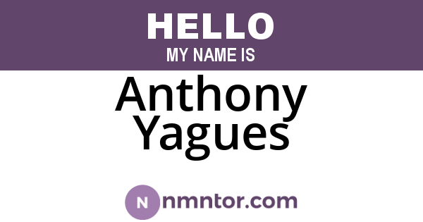Anthony Yagues