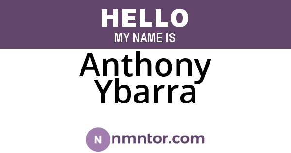 Anthony Ybarra