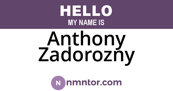 Anthony Zadorozny
