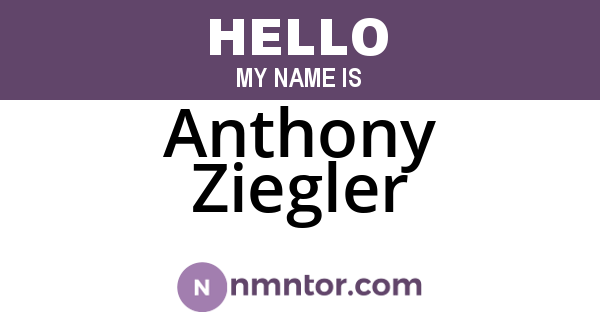 Anthony Ziegler
