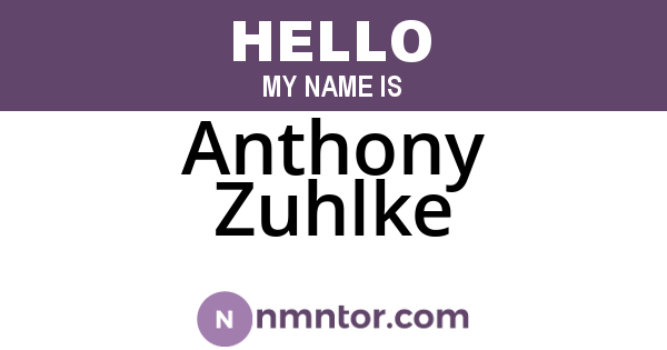 Anthony Zuhlke