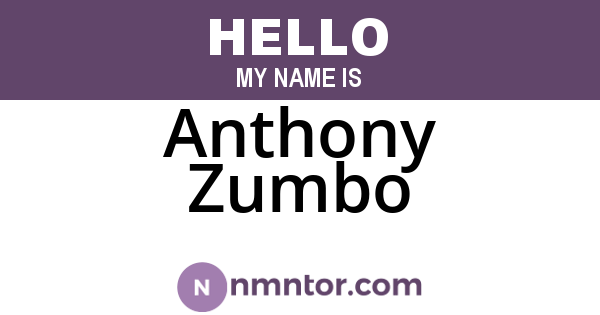 Anthony Zumbo