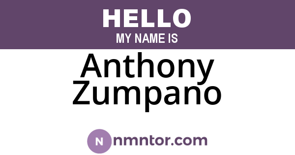 Anthony Zumpano