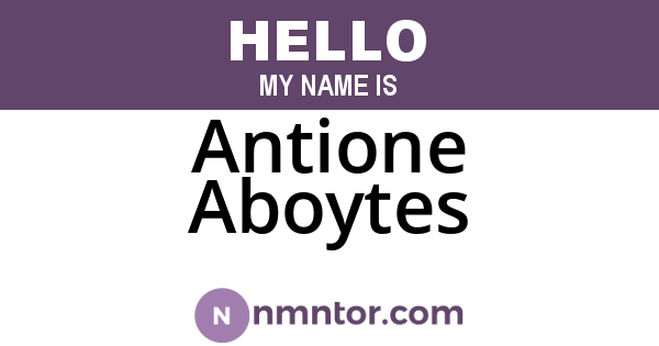 Antione Aboytes