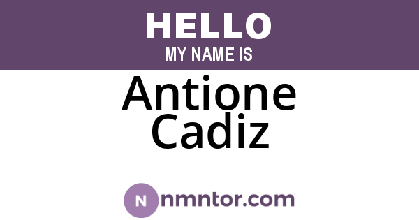 Antione Cadiz