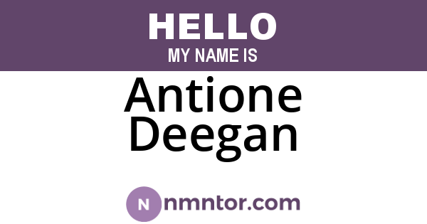Antione Deegan