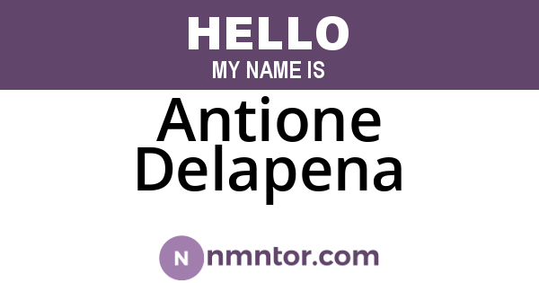 Antione Delapena