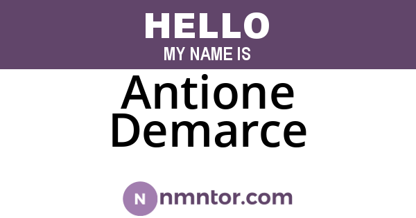 Antione Demarce