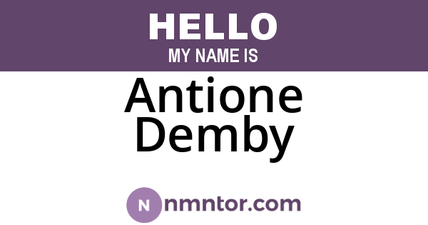 Antione Demby