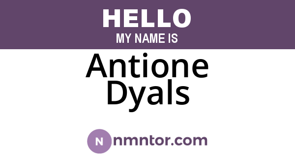 Antione Dyals