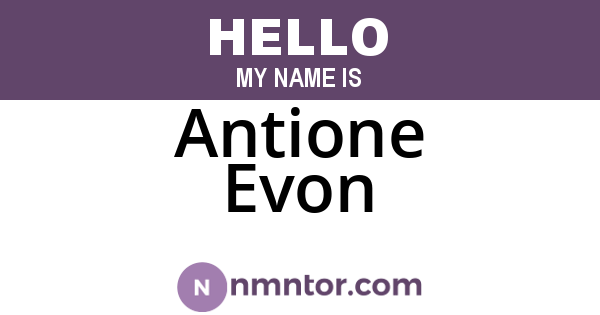 Antione Evon