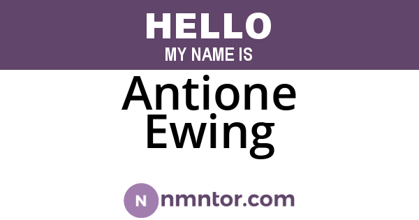 Antione Ewing