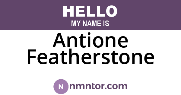 Antione Featherstone