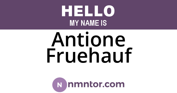 Antione Fruehauf