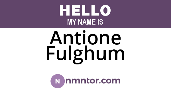 Antione Fulghum