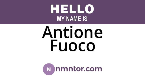 Antione Fuoco