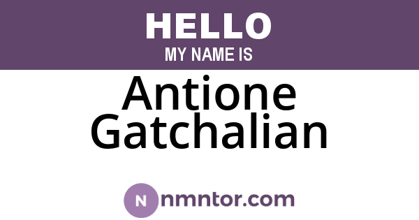 Antione Gatchalian