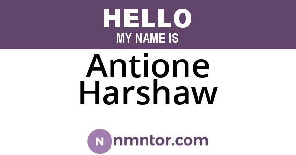 Antione Harshaw