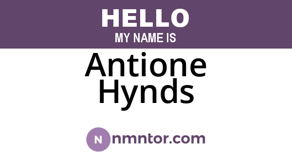 Antione Hynds