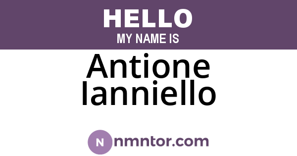Antione Ianniello