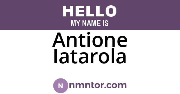 Antione Iatarola