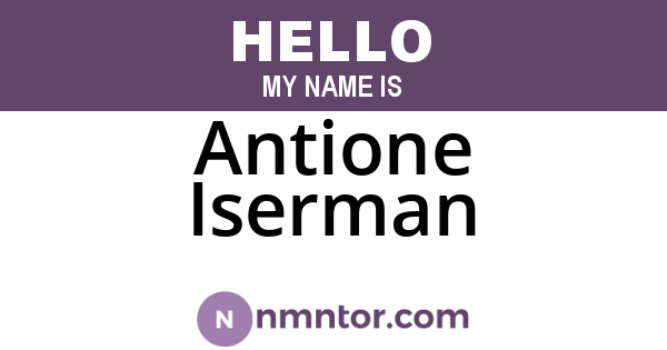 Antione Iserman