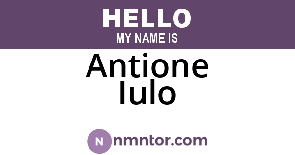 Antione Iulo