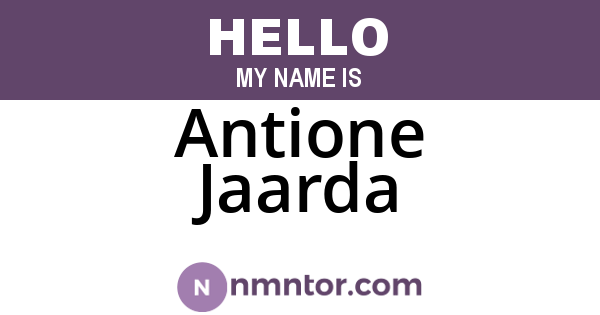 Antione Jaarda