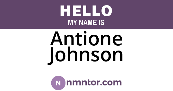 Antione Johnson
