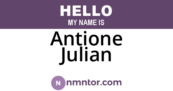 Antione Julian