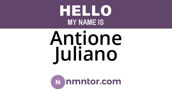 Antione Juliano