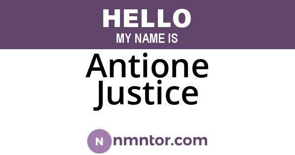 Antione Justice