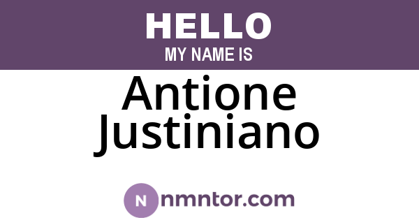 Antione Justiniano