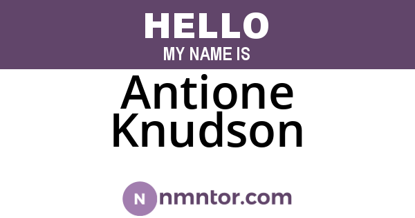 Antione Knudson
