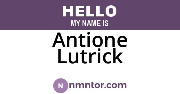 Antione Lutrick