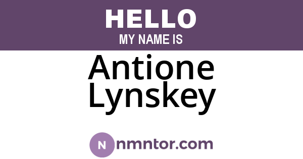 Antione Lynskey