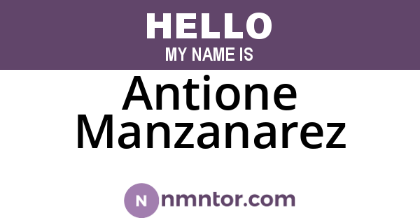Antione Manzanarez