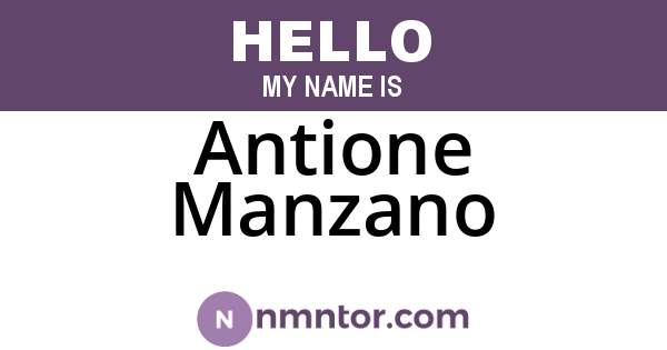 Antione Manzano
