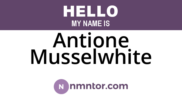 Antione Musselwhite