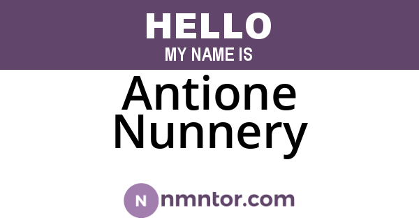 Antione Nunnery