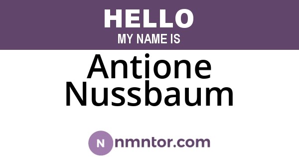 Antione Nussbaum