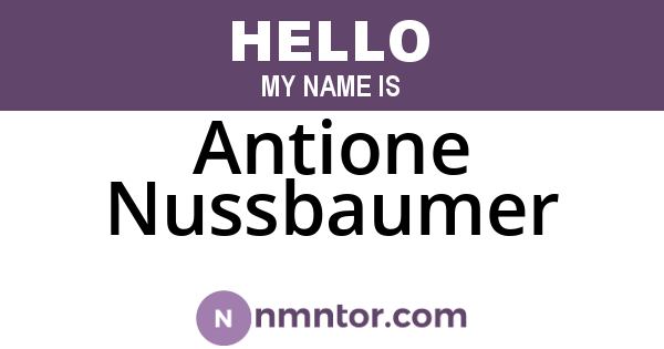Antione Nussbaumer