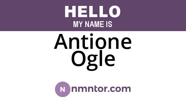 Antione Ogle