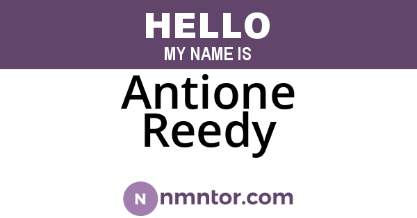 Antione Reedy