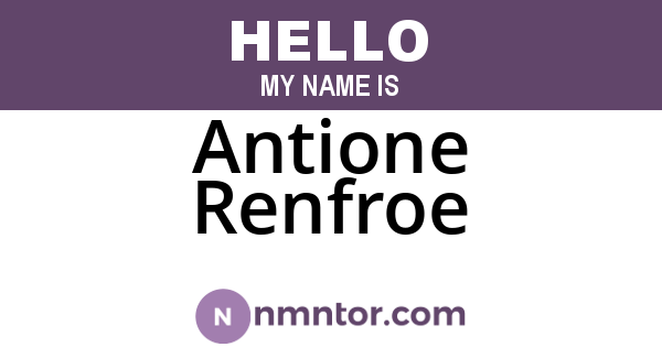 Antione Renfroe
