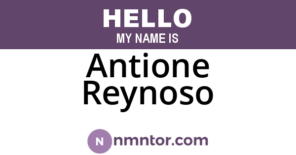 Antione Reynoso